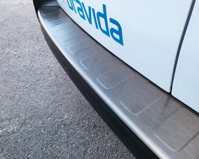 Stainless Steel Rear guard for Peugeot Expert 2016- | Brushed - Gun Metal Black
