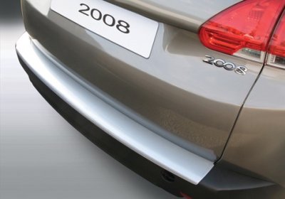Rear guard / bumper protection in scratch-resistant ABS plastic for Peugeot 2008 06.2013-