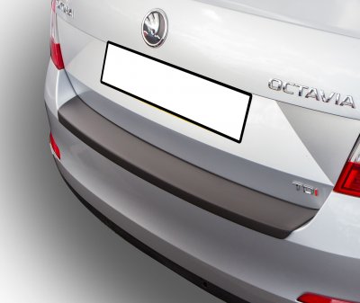 Rear guard / bumper protection in scratch-resistant ABS plastic for Skoda Octavia Sedan 2013-2017