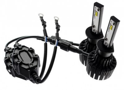 LED Headlight Bulbs H1 6000K - Complete package.