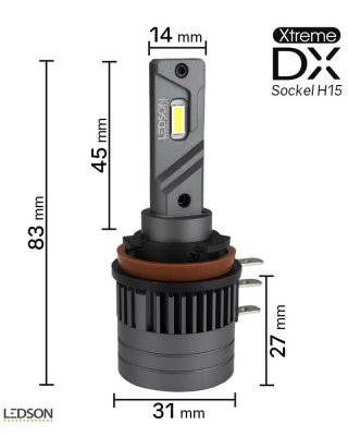Xtreme DX Gen2 LED Conversion 12V for Low & High Beam 5000K | H15