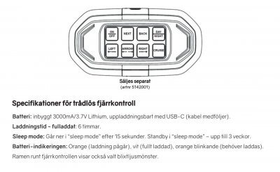 Wireless remote control for LEDSON Optoguard Protector