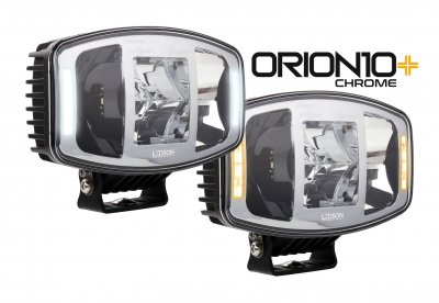 Orion+ Chrome LED extra light | 100W | Optional position light in white/orange