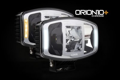 Orion+ Chrome LED extra light | 100W | Optional position light in white/orange