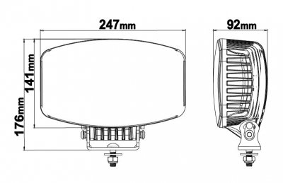 Orion+ Chrome LED extra light | 100W | Optional position light in white/orange