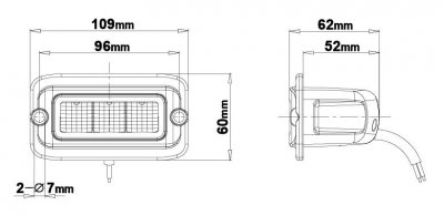 LEDSON Raptor Recessed Task/Backlight - 15W, wide beam