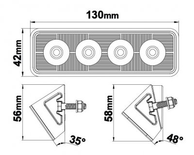 LEDSON Scene Light LED Work Light - 24W, ECE R23, Floodlight
