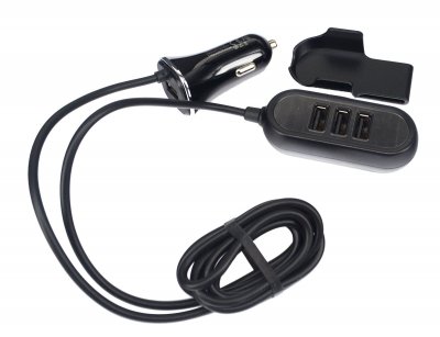 USB adapter 12-24 V - 4x USB + 135 cm extension