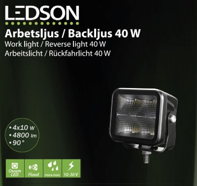LEDSON VEGA F LED Task/Backlight - 40W, Floodlight