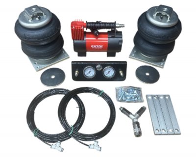 Auxiliary air suspension kit Ford Transit Custom 2012-2023 | Double circuit with compressor