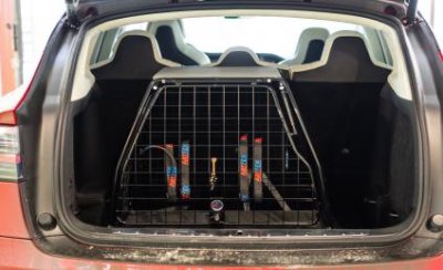 Dog cage Tesla Model X from 2016-