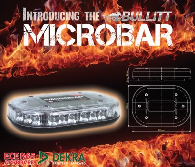 Mega-Flash Microbar - Small handy flash light bar with magnetic mount