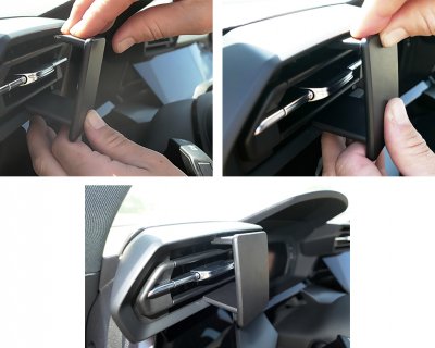 Mobile phone holder for Audi A3 2021- | Mounting to the left of the steering wheel