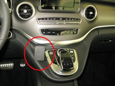 Mobile phone holder for installation in MB V-Class from 2015-2023