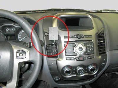 Mobile phone holder for Ford Ranger 2012-2015