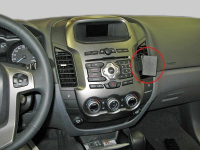 Mobile phone holder for Ford Ranger 2012-2015