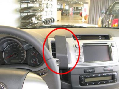 Mobile phone holder for Toyota Hilux 2012-2016