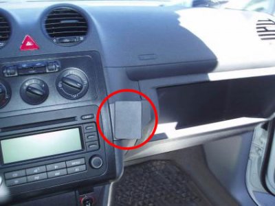 Mobile phone holder for Volkswagen Caddy from 2004-2015