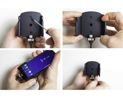 Mobile phone holder USB-C | For mobile phones 75-89 mm / 6-10 mm