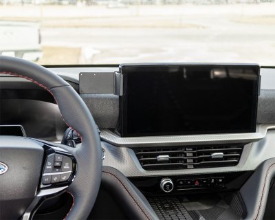 Mounting on the center console Mounting to the left of the center screen   Mobile phone holder Ford Explorer 2024- | Mounting to