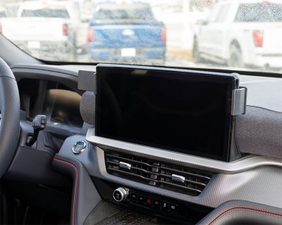 Mounting on the center console Mounting to the left of the center screen   Mobile phone holder Ford Explorer 2024- | Mounting to
