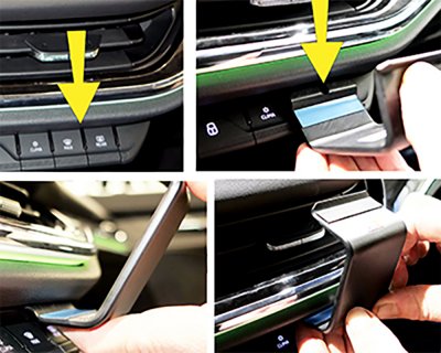 Mobile phone holder Skoda Elroq 2025- | Mounting under center screen