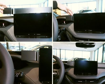 Mobile phone holder for Skoda Enyaq from 2021- | For mounting to the left of the center screen