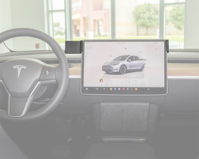 Mobile phone holder Tesla Model Y from 2020- | Mounting to the left of the monitor