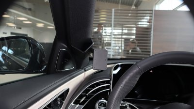 Mobile phone holder Mercedes E-Class from 2024 onwards | For mounting on the left A-pilar