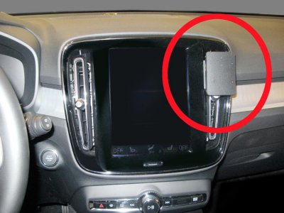 Mobile phone holder for Volvo C40 from 2022-2024