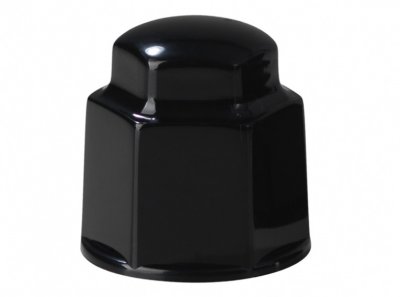 Nut cover in black plastic