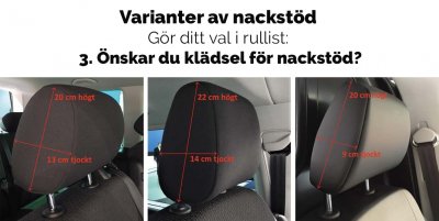 Headrest variants for VW Transporter 2010-2015