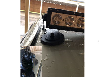 Magnetic holders for e.g. LED ramps