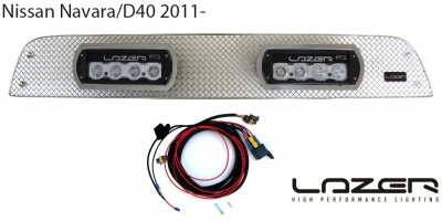 Lower Grill incl. 2 Lazer ST-4 for Nissan Navara D40 2011-2014