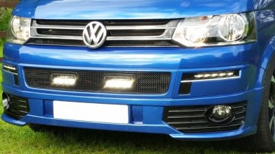 Lower Grill incl. 2 Lazer ST-4 for VW Transporter T5 2010-2015