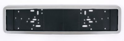 License plate holder in stainless steel