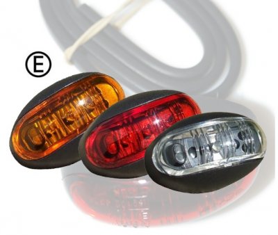 Oval position light in LED | 12/24V 59x36x27mm