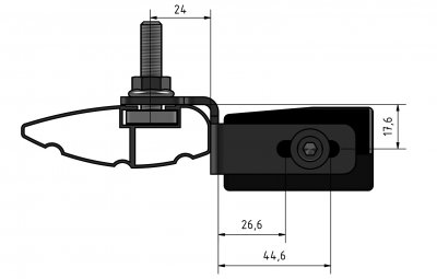 Package of brackets for LED ramps for 928 roof racks