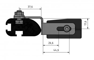 Package of brackets for LED ramps for 980 roof racks