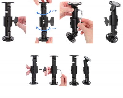 Mounting pedestal bracket with wing nut | Brodit