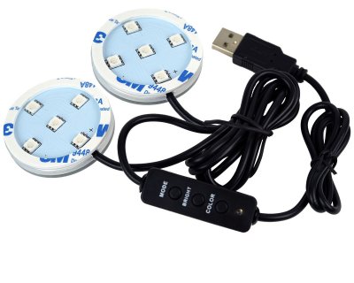2x Poppy LED RGB USB Lighting - Enhance Your Car Interior