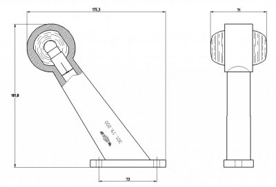 Position light on rubber base