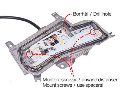Position light for LED fog lights for Scania Next Gen from 2017-2022