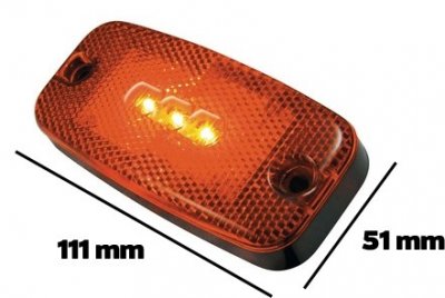 Position light 9-32 V 3xLED 111x51x22 mm