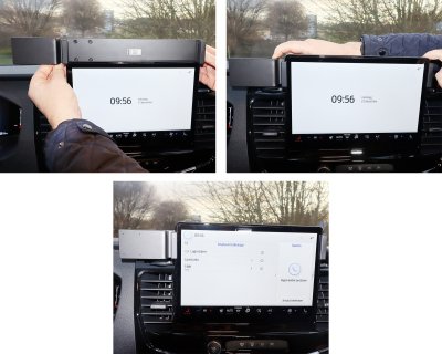Installation of mobile phone holders for Ford Transit from 2024-