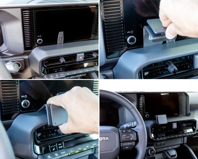 Mobile phone holder installation Toyota Land Cruiser 2024- | Mounting on the left under the center screen