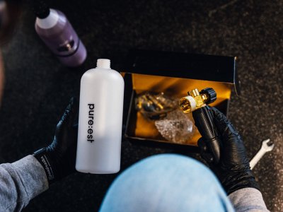 Pureest foam lance including adapters