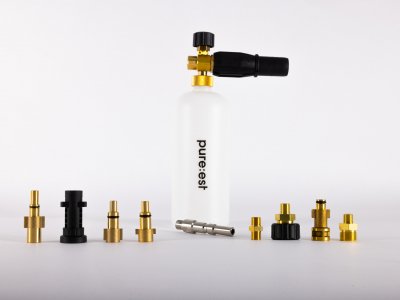 Pureest foam lance including adapters
