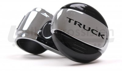 Steering wheel knob with the motif "Truck" in Black plastic/metal
