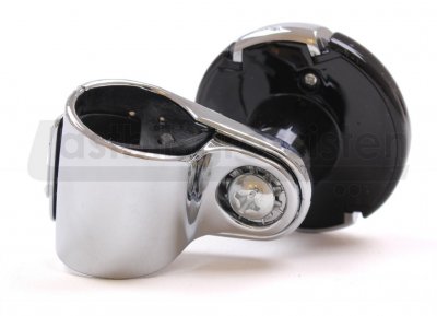 Steering wheel knob with the motif "Truck" in Black plastic/metal